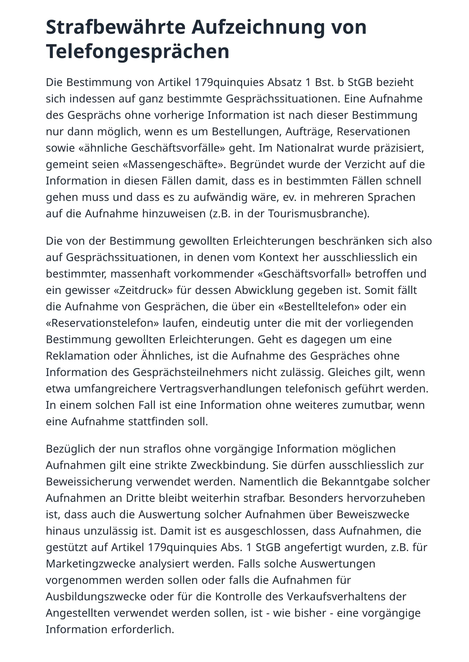 Der EDÖB: Aufnahmen zur Kontrolle des Verkaufsverhaltens der Angestellten verlangen eine vorgängige Information
